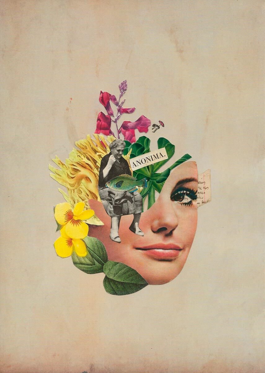 Miradas Ocultas, Adriana Bermúdez collage art