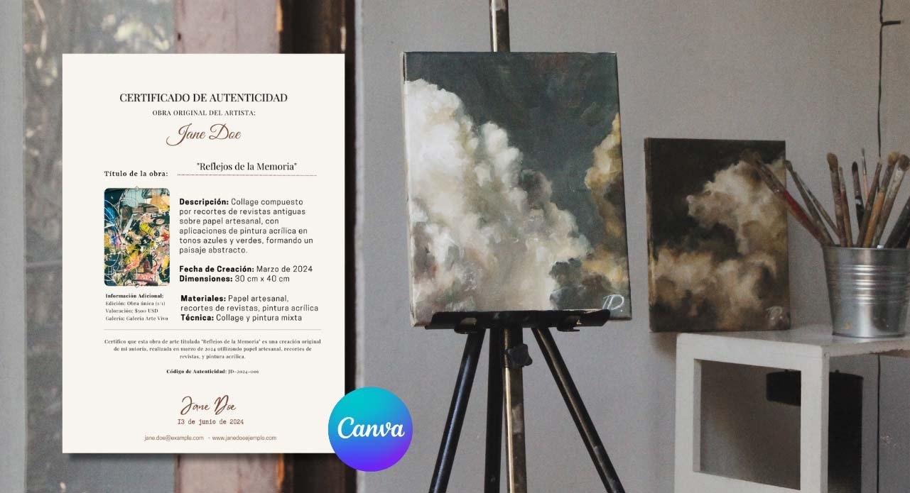 Cómo crear un Certificado de Autenticidad para tu arte