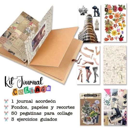 Kit Journal Collage: bitácora de viaje