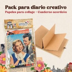 Pack para crear tu diario de collage en acordeón
