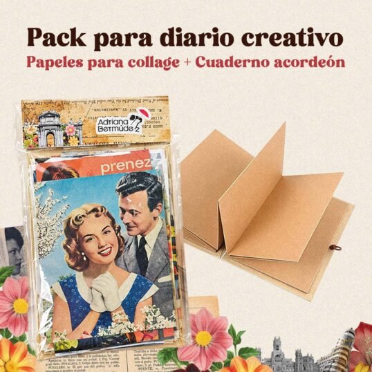 Pack para crear tu diario de collage en acordeón