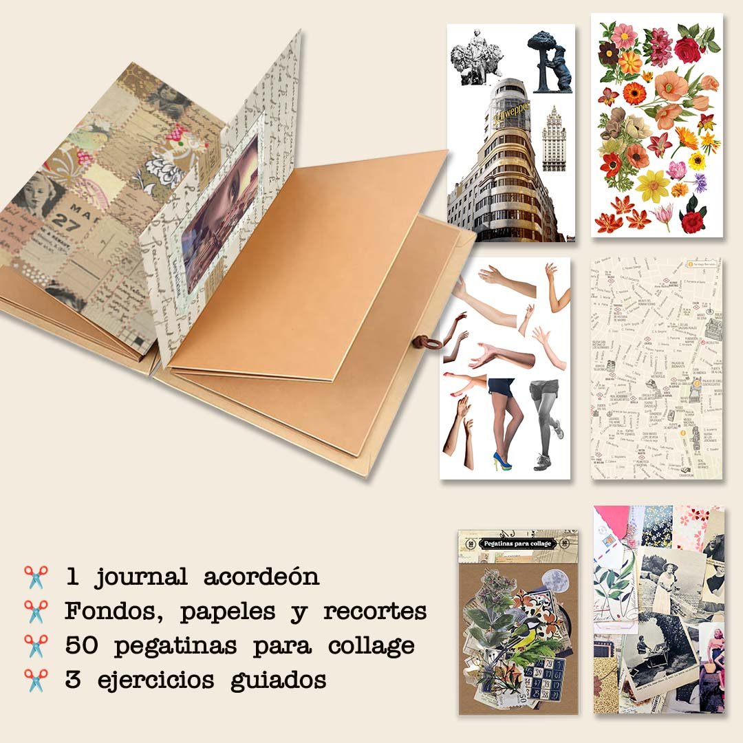 Pack para crear tu diario de collage en acordeón - Imagen 2