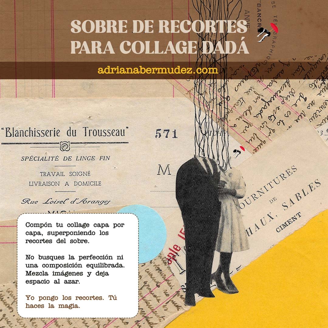 Sobre de recortes para collage dadá
